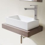 Cloakroom Stone Resin Counter Top Vanity Unit Basin 460 x 260mm | Colossum 101