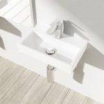 Wall Hung or Countertop Compact Ceramic Cloakroom Sink 380 x 240mm | Brussel 3082