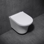 Wall Hung D Shape Toilet With Soft Close Seat – Open Flush Rim  | Aachen 3109