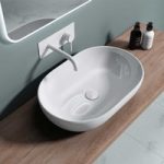Large Counter Top Oval Ceramic Bathroom Basin 600 x 420mm | Brussel 322