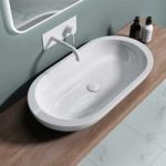 Large Counter Top Oval Round Ended Ceramic Basin 800 x 425mm | Brussel 5057