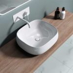 Counter Top Rouned Wall Rectangular Bathroom Basin 460 x 420mm | Brussel 5104