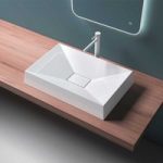 Counter Top Stone Resin Basin Concealed Waste Design 700 x 460mm | Colossum 16