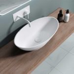 Durovin Bathrooms black Matte Stone Oval Counter Top Vanity Wash Basin | Colossum 807