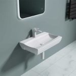 Rectangular Ceramic Wall Hung & Counter Top Bathroom Basin 625 x 395mm | Brussel 890