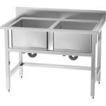 Stainless Steel Commercial Kitchen Sink with Single/Double Bowl
