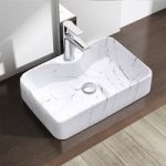 19″ Rectangular Bathroom Vessel Sink with Marble