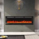 70 Inch Insert/Wall Mounted Electric Fireplace with 9 Colours and 5 Brightness Settings