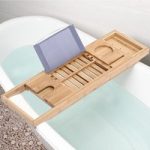 105.5cm Extendable Bamboo Bath Tray with Tablet Bracket