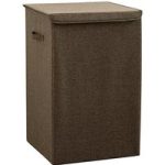 Square Laundry Basket with Lid Coffee Foldable Hamper