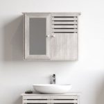 Double Door Medicine Cabinet with 4 Compartments