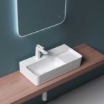 Counter Top Wall Hung Ceramic Bathroom Basin Shallow 305 x 600mm | Brussel 179