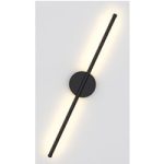 L60cm Minimalistic LED Linear Wall Sconce Black Warm Light