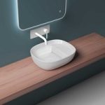 Modern Oval Design Ceramic Counter Top Bathroom Basin 460 x 370mm | Brussel HS284