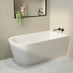 Freestanding Single Ended Right Hand Corner Bath 1500 x 800mm – Amaro