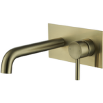 Brushed Brass Wall Mounted Bath Tap With Backing Plate – Arissa