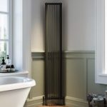 Anthracite Vertical Single Panel Corner Traditional Radiator 1800 x 315mm  Aster