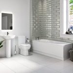 1800mm Straight Bath Suite with Toilet Basin & Panels – Alton