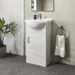 465mm White Cloakroom Vanity Unit with Basin – Classic