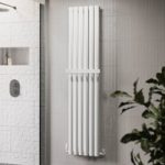 White Vertical Single Panel Radiator with Towel Bar 1600 x 360mm – Margo