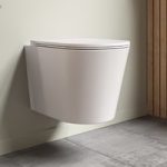 Matt White Wall Hung Rimless Toilet with Soft Close Seat – Verona