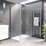 Chrome 8mm Glass Rectangular Sliding Shower Enclosure 1400x700mm – Pavo