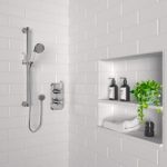 Chrome Single Outlet  Thermostatic Mixer Shower Set with Hand Shower – Cambridge