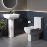 Close Coupled Toilet and Full Pedestal Basin Bathroom Suite – Seren