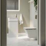 Wall Hung Toilet and White Gloss Basin Vanity Unit Cloakroom Suite – Pendle