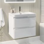 600mm White Wall Hung Vanity Unit with Basin – Pendle