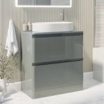 800mm Light Grey Freestanding Countertop Vanity Unit with Basin – Pendle