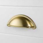 2 Brushed Brass Cup Handles – Kentmere