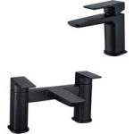 Zana Matt Black Basin Mixer Tap & Bath Filler Tap Pack