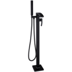 Black Freestanding Bath Shower Mixer Tap – Wave