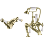 Gold Bath Shower Mixer and Basin Tap Set – Helston