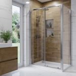 Chrome 6mm Glass Rectangular Sliding Shower Enclosure 1200x760mm – Carina