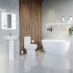 Modern Freestanding 1800mm Bath Suite with Toilet & Basin – Lisbon