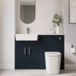 1200mm Blue Toilet and Sink Unit with Chrome Fittings – Ontario