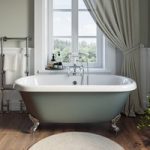 Freestanding Light Green Double Ended Roll Top Bath with Chrome Feet 1515 x 740mm – Park Royal