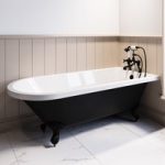 Black Freestanding Single Ended Bath with Black Feet 1670 x 740mm – Park Royal