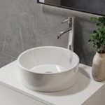 Gloss White Round Countertop Basin 388mm – Alaska