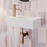 Cloakroom Matt Wall Hung Basin Left Hand 405mm – Detroit