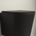 Verona Wall Hung Soft Close Toilet Seat – Matt Black