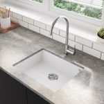 Single Bowl Undermount White Granite Composite Kitchen Sink – Enza Madison