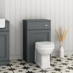 500mm Dark Grey Back to Wall Toilet Unit Only – Westbury