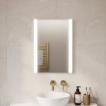 Rectangular Heated Bathroom Mirror with Lights & Shaver Socket 500 x 700mm -Pegasus