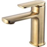 Brushed Brass Mono Basin Mixer Tap – Meko