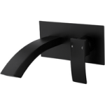 Wall Mounted Black Basin Mixer Tap – Wave