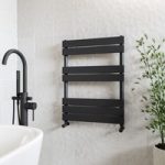 Black Towel Radiator 800 x 600mm – Tundra