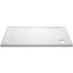 1000x700mm Rectangular Shower Tray – White Acrylic Stone Resin – Pearl